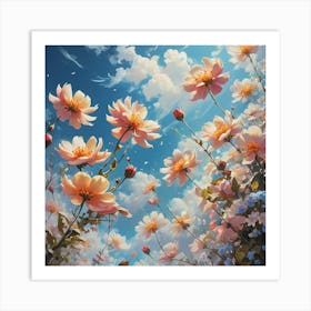 Flowers In The Sky Art Print