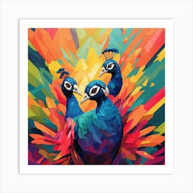 Peacocks Art Print