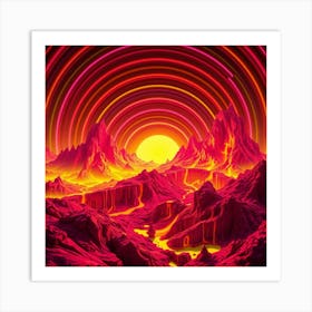 Psychedelic Landscape 5 Art Print