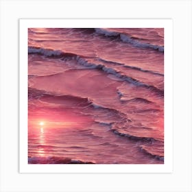 Sunset Over The Ocean Art Print