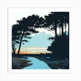 Sunset At The Beach 25 Art Print