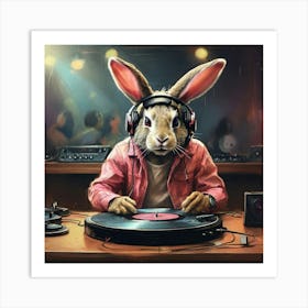 Rabbit Dj 3 Art Print