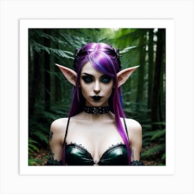 Elf In The Woods Art Print