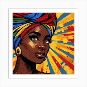 Thokozile African Woman In A Turban Art Print