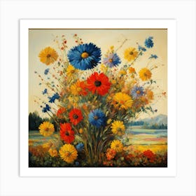 Flowers In A Vase 3 Art Print