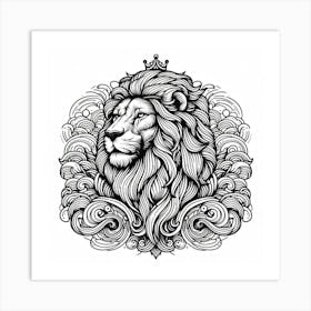 Lion Head Art Print