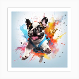 Frenchie Cute Art By Csaba Fikker 028 Art Print