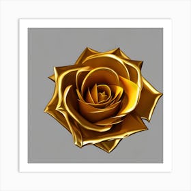 Golden Rose Art Print