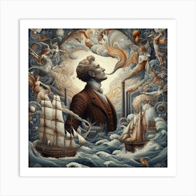 Man With A Pipe Art Print