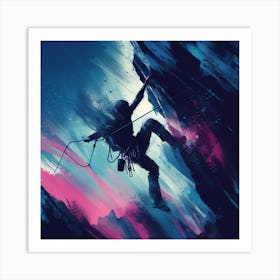 Rock Climbing Art Print