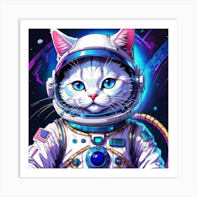 Astronaut Cat 1 Art Print