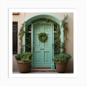 Lifelike Vision Mint Door Art 2 Art Print