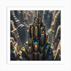 Futuristic Cityscape 32 Art Print