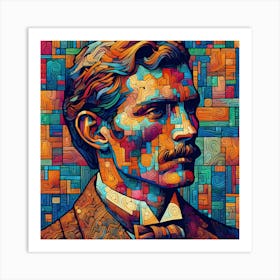 Edward Elgar In Cubist Painting Art Print