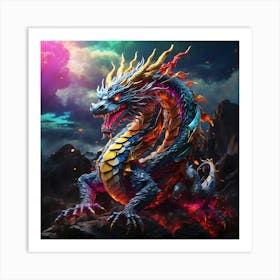 Dragon In The Sky 3 Art Print