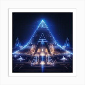 Pyramids Of Light Art Print