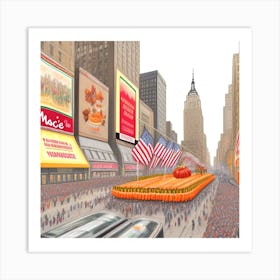 Thanksgiving Parade In Times Square Art Print