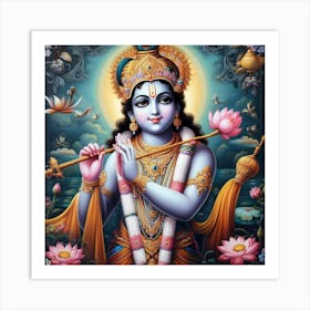 Lord Krishna 3 Art Print