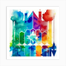 Rainbow Castle Art Print