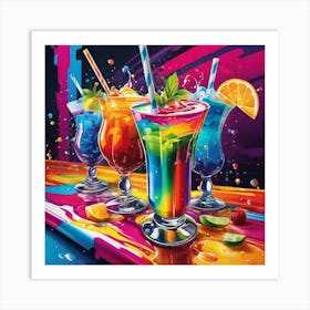 Colorful Drinks 2 Art Print