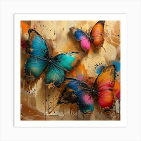 Colorful Butterflies Art Print