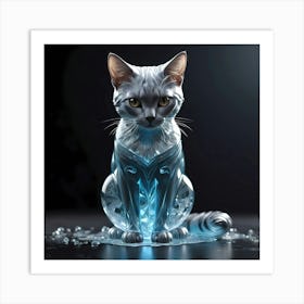 Ice Cat Art Print