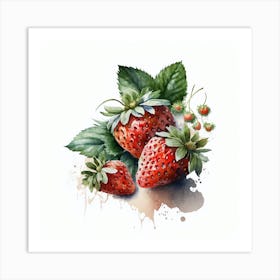 Fresas Upscaled X4 Art Print