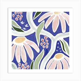 The Blue Meadow Square Art Print