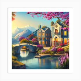 House By The Lake 1 Art Print