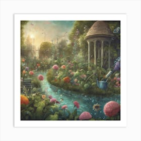 Watering The Dream Garden Art Print 1 Art Print