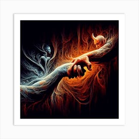 Demons And Angels 1 Art Print