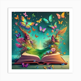 Butterfly Book Art Print