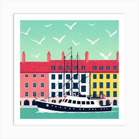 Swedish Harbor Art Print