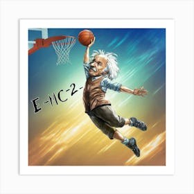 Basketball Dunk Art Print