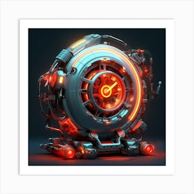 Futuristic Clock 1 Art Print