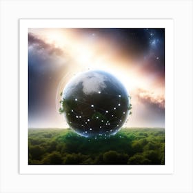 Earth In Space 43 Art Print