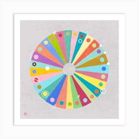 Slices Of Color Mandala Art Print