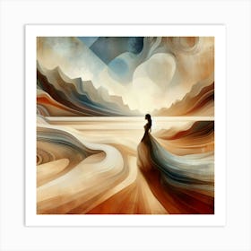 Abstract Dreamscape earth tones Art Print