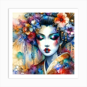 Creativel Geisha Illustration 172 Art Print