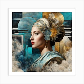 Woman In A Turban Art print Art Print