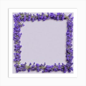 Lavender Flower Frame 2 Art Print