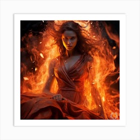 Beauty of Fire AiArtbySigy Art Print