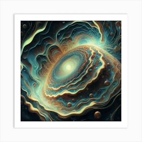 Interstellar laser light line pattern abstract art 23 Art Print