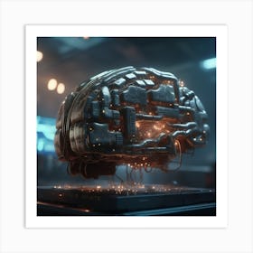 Futuristic Brain 7 Art Print