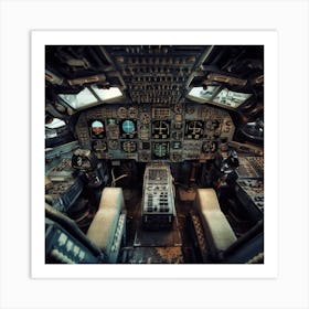 Airplane cockpit Art Print