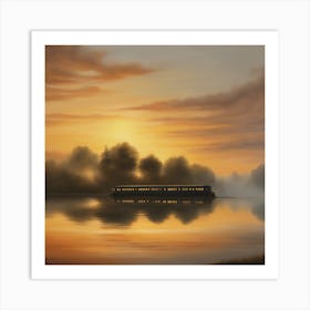 Sunrise On The River Art Print