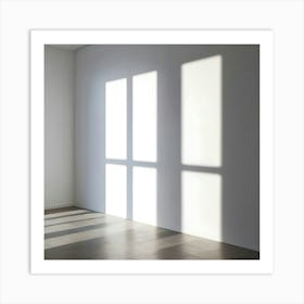 Empty Room With Windows 8 Art Print