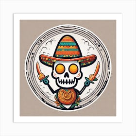 Mexican Skull 36 Art Print