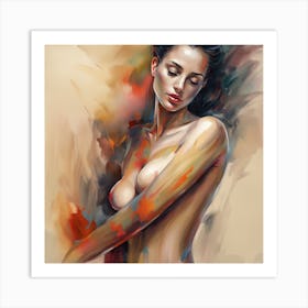 Abstract  Of A Nude Woman Art Print