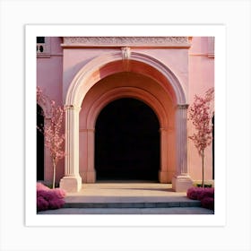 Pink Building Stock Videos & Royalty-Free Footage Art Print